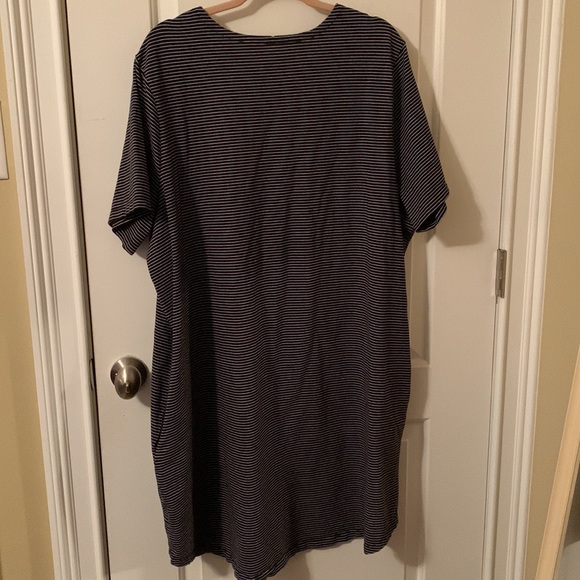 EUC Terra & Sky black&white striped midi stretchy dress w/pockets 3x(24W-26W) - Picture 8 of 11
